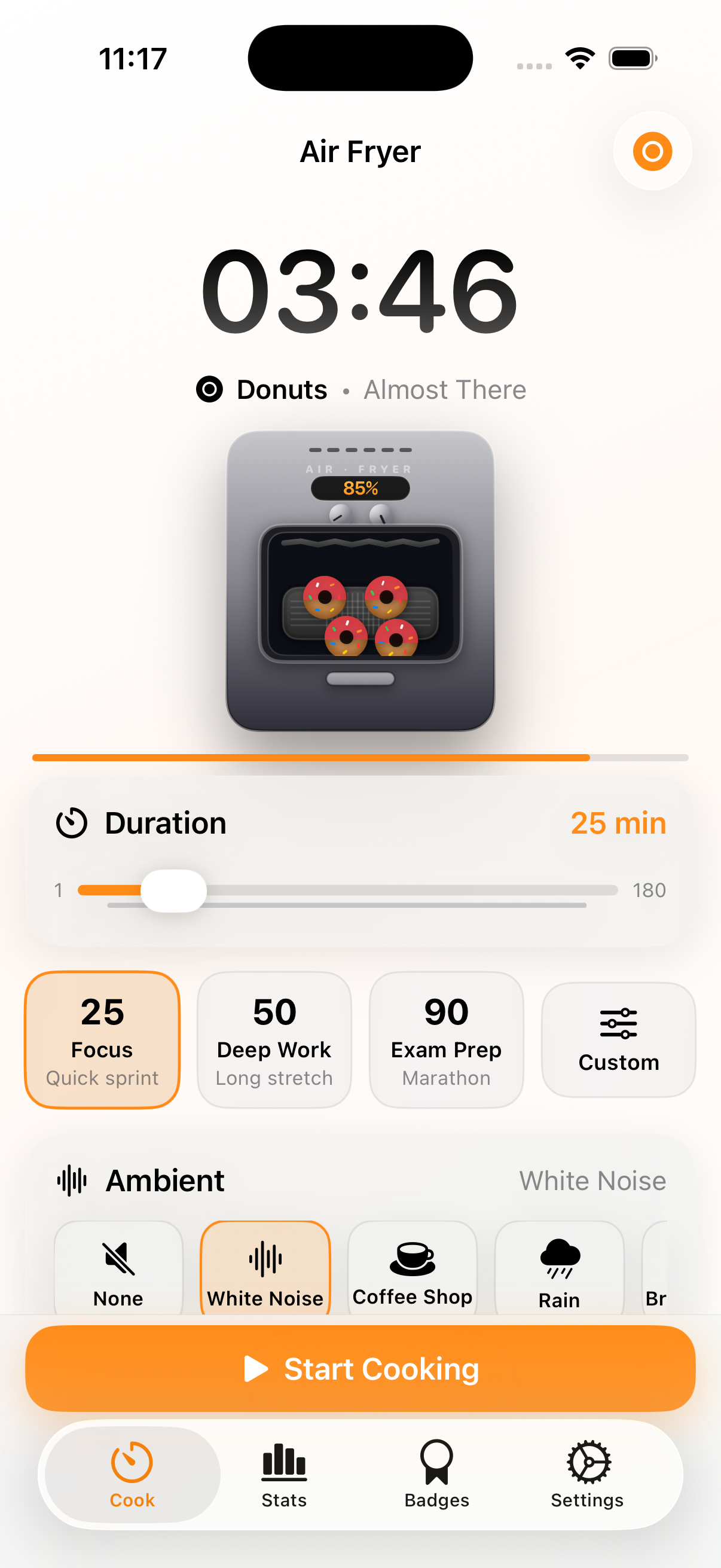 Light mode with donuts theme